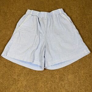 Vintage icantoo shorts Small Gingham High Waisted Cotton USA Checker Blue White